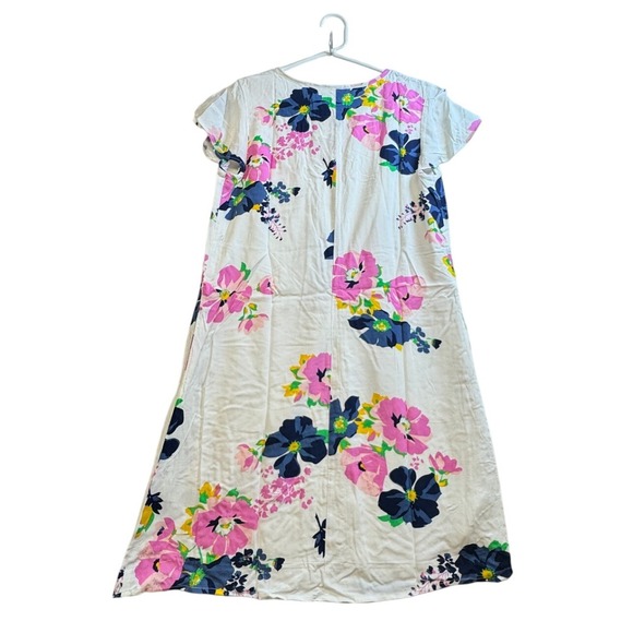 Gap Floral Print Maxi Dress V‎ Neck Casual Summer Dress White Pink Size M - Picture 1 of 4